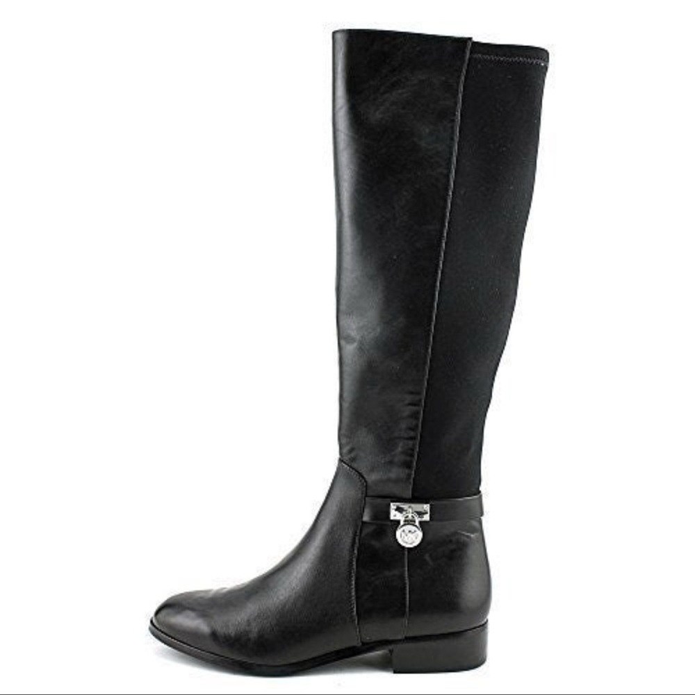 Michael Kors Hamilton Black Riding Boots 5.5